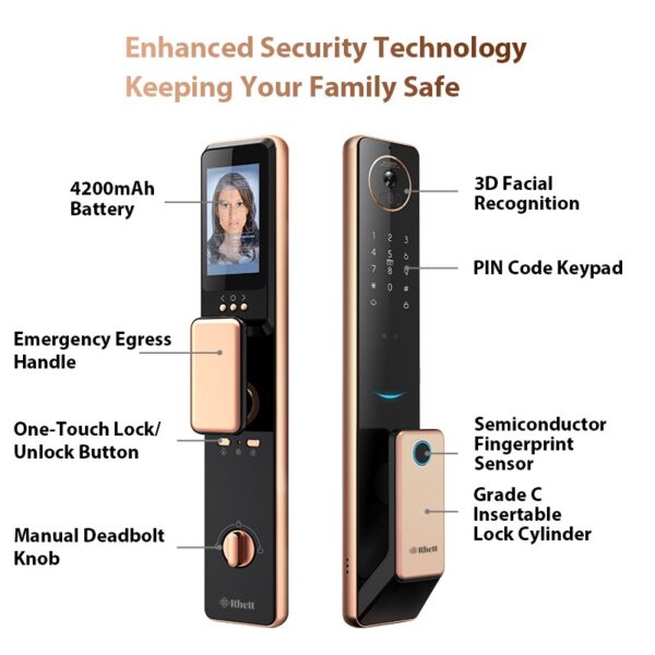 Rhett 3D face recognition smart lock S61 - Image 3